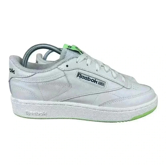 Reebok CLUB C 85 Chalk Men's Shoes White/Neon Green FZ0173 Sz. 8 - Picture 2 of 12